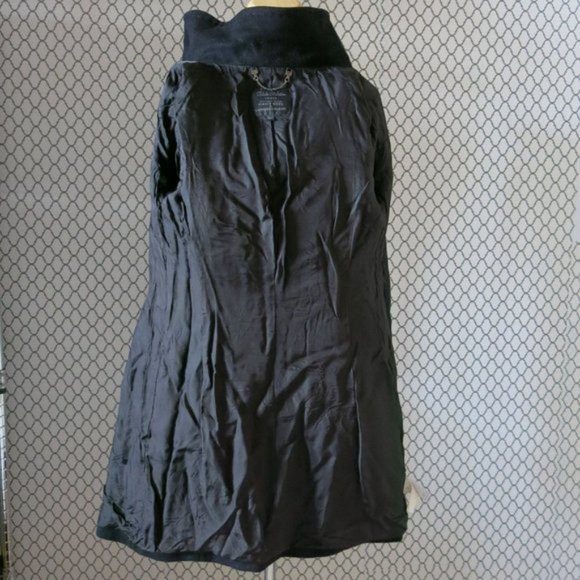 Aritzia TALULA BABATON Wool Cashmere Blend Black Trench Coat Jacket - Size Small - Picture 5 of 7